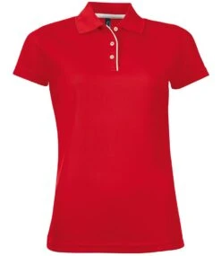 SOL's Ladies Performer Piqué Polo Shirt 26 SOL's Ladies Performer Piqué Polo Shirt -XAMAX 01179 red front