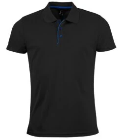 SOL's Performer Piqué Polo Shirt 41 SOL's Performer Piqué Polo Shirt -XAMAX 01180 blk front 1