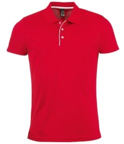SOL's Performer Piqué Polo Shirt 25 SOL's Performer Piqué Polo Shirt -XAMAX 01180 red front