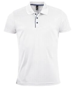 SOL's Performer Piqué Polo Shirt 37 SOL's Performer Piqué Polo Shirt -XAMAX 01180 whi front