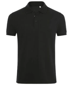 SOL's Phoenix Piqué Polo Shirt 39 SOL's Phoenix Piqué Polo Shirt -XAMAX 01708 blk front 1