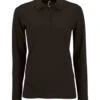 SOL's Ladies Perfect Long Sleeve Piqué Polo Shirt -XAMAX 02083 blk front