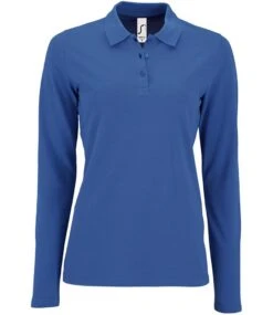 SOL's Ladies Perfect Long Sleeve Piqué Polo Shirt -XAMAX 02083 roy front