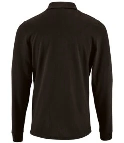 SOL's Perfect Long Sleeve Piqué Polo Shirt 23 SOL's Perfect Long Sleeve Piqué Polo Shirt -XAMAX 02087 blk back