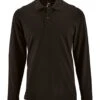 SOL's Perfect Long Sleeve Piqué Polo Shirt -XAMAX 02087 blk front