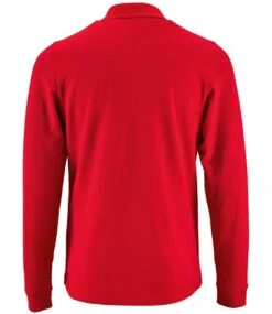 SOL's Perfect Long Sleeve Piqué Polo Shirt 26 SOL's Perfect Long Sleeve Piqué Polo Shirt -XAMAX 02087 red back