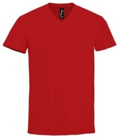 SOL's Imperial V Neck T Shirt -XAMAX 02940 red front