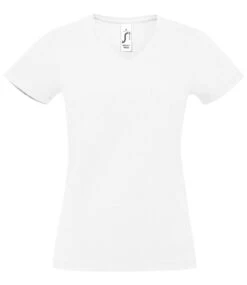 SOL's Ladies Imperial V Neck T Shirt -XAMAX 02941 whi front