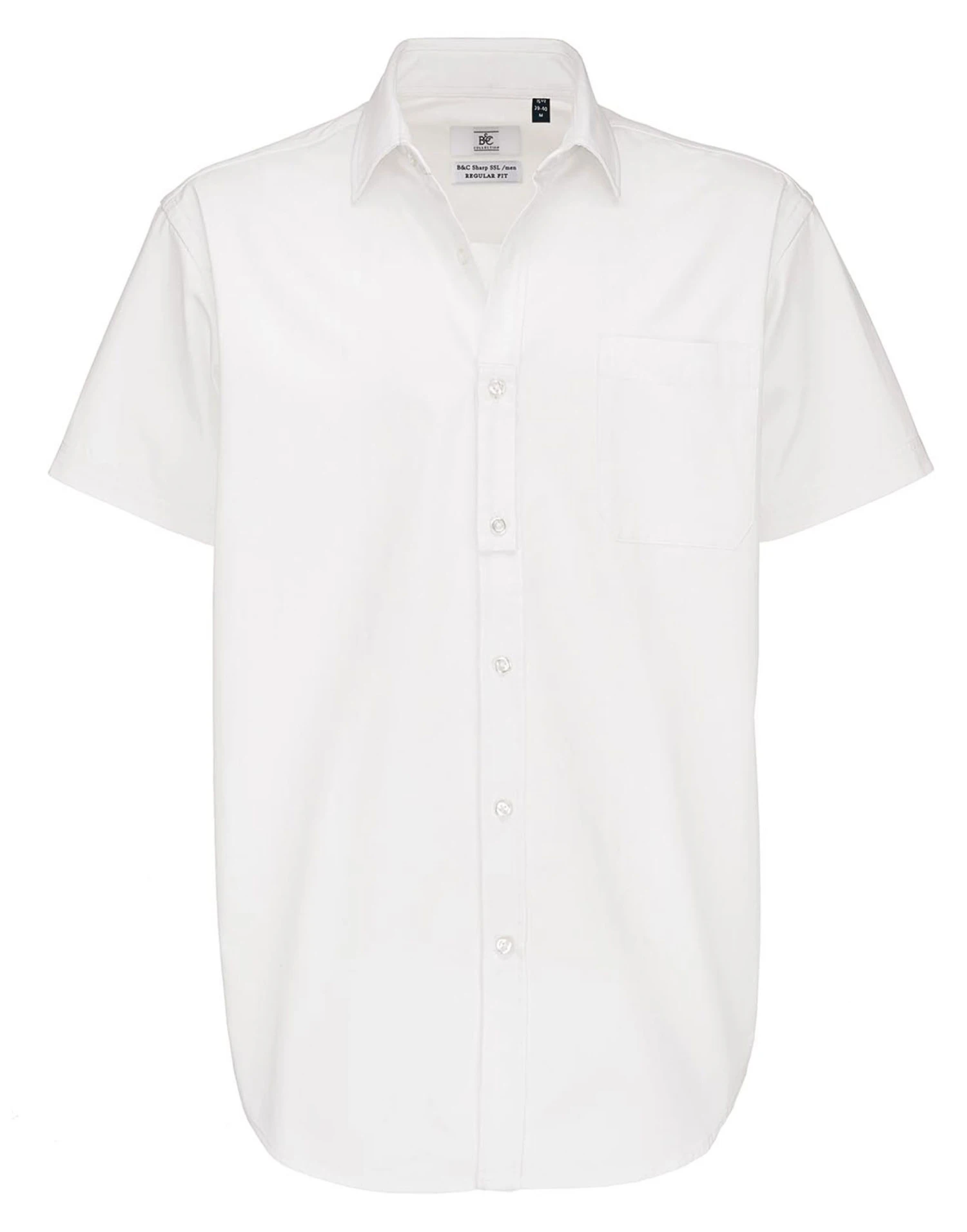 B&C Mens Sharp Short Sleeve Shirt 5 B&C Mens Sharp Short Sleeve Shirt - Image 3