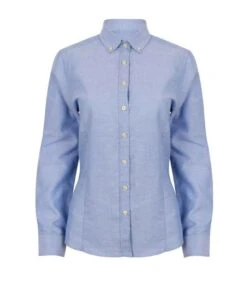 Henbury Ladies Modern Long Sleeve Regular Fit Oxford Shirt -XAMAX 05bb1f9226515bb0e1ce2a7d6bce6ad9bd05ae7f786b4cfc98c6b9b0f86f4c3b