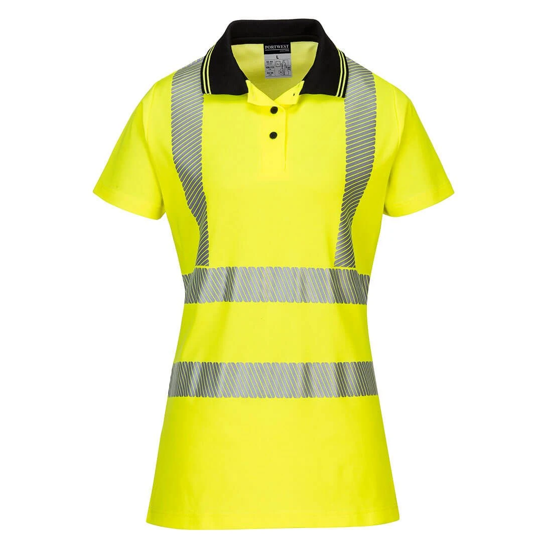 Portwest Hi-Vis Women's Cotton Comfort Pro Polo Shirt S/S 5 Portwest Hi-Vis Women's Cotton Comfort Pro Polo Shirt S/S - Image 3