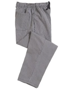Dennys Unisex Elasticated Check Chefs Trouser