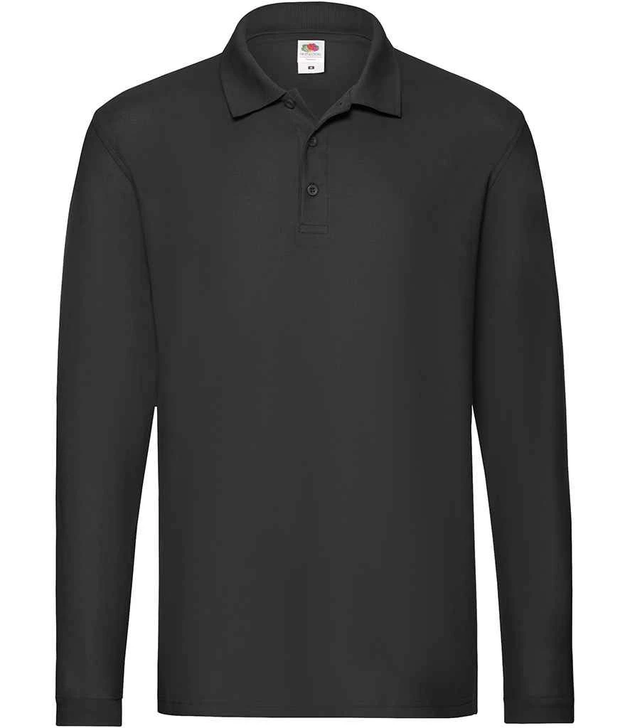 Fruit Of The Loom Mens Premium Long Sleeve Polo 6 Fruit Of The Loom Mens Premium Long Sleeve Polo - Image 4
