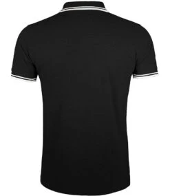 SOL's Pasadena Tipped Cotton Piqué Polo Shirt -XAMAX 10577 bk 2fwh back