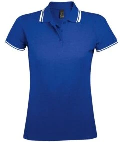 SOL's Ladies Pasadena Tipped Cotton Piqué Polo Shirt -XAMAX 10578 ry 2fwh front