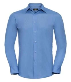 Russell Collection Mens Long Sleeve Tailored Polycotton Poplin Shirt -XAMAX 105ab934e13d98b503e314acce3e1b071880f89da25858a1508425f50b9f790f