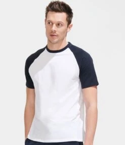 SOL's Funky Contrast Baseball T Shirt -XAMAX 11190 wh nv model 1 hero