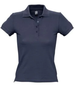 SOL's Ladies People Cotton Piqué Polo Shirt -XAMAX 11310 nav front
