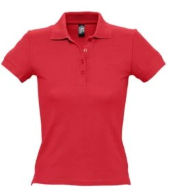 SOL's Ladies People Cotton Piqué Polo Shirt -XAMAX 11310 red front