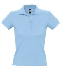 SOL's Ladies People Cotton Piqué Polo Shirt -XAMAX 11310 sky front