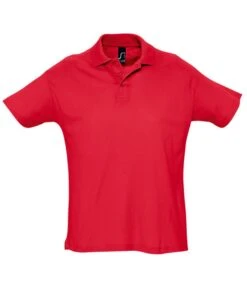 SOL's Summer Ii Cotton Piqué Polo Shirt 41 SOL's Summer Ii Cotton Piqué Polo Shirt -XAMAX 11342 red front