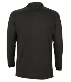 SOL's Winter Ii Long Sleeve Cotton Piqué Polo Shirt -XAMAX 11353 blk back
