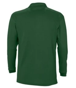 SOL's Winter Ii Long Sleeve Cotton Piqué Polo Shirt -XAMAX 11353 grn back