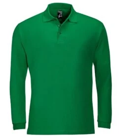 SOL's Winter Ii Long Sleeve Cotton Piqué Polo Shirt -XAMAX 11353 kel front
