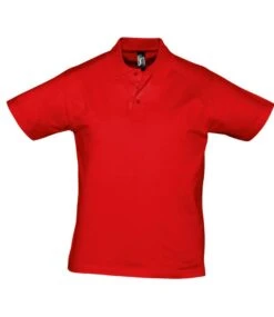 SOL's Prescott Cotton Jersey Polo Shirt -XAMAX 11377 red front
