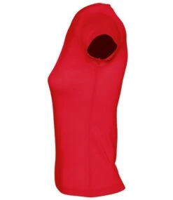 SOL's Ladies Moon V Neck T Shirt -XAMAX 11388 red left