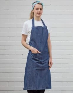 Dennys Poly-Cotton Unisex Large Apron With Halter Adjuster