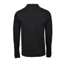 Tee Jays Mens Luxury Long Sleeve Stretch Polo -XAMAX 1406 black back 1
