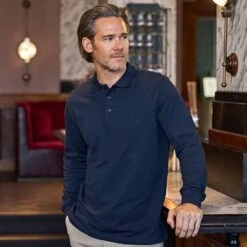 Tee Jays Mens Luxury Long Sleeve Stretch Polo -XAMAX 1406 model