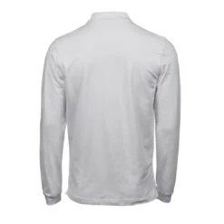Tee Jays Mens Luxury Long Sleeve Stretch Polo -XAMAX 1406 white back