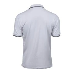 Tee Jays Mens Luxury Stripe Stretch Polo 37 Tee Jays Mens Luxury Stripe Stretch Polo -XAMAX 1407 white navy back