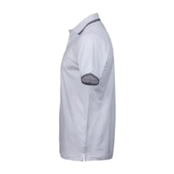 Tee Jays Mens Luxury Stripe Stretch Polo 39 Tee Jays Mens Luxury Stripe Stretch Polo -XAMAX 1407 white navy left