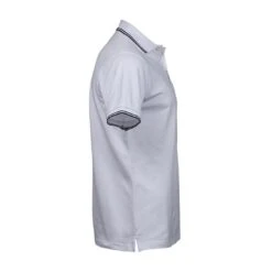 Tee Jays Mens Luxury Stripe Stretch Polo 38 Tee Jays Mens Luxury Stripe Stretch Polo -XAMAX 1407 white navy right