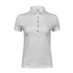 Tee Jays Ladies Pima Cotton Polo -XAMAX 1441 white front