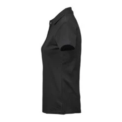 Tee Jays Ladies Luxury Stretch Polo -XAMAX 145 black left 3