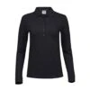 Tee Jays Ladies Luxury Long Sleeve Stretch Polo -XAMAX 146 black front