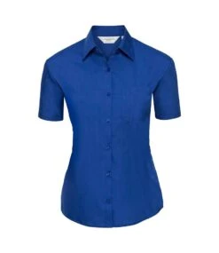 Russell Collection Ladies' Short Sleeve Classic Polycotton Poplin Shirt 26 Russell Collection Ladies' Short Sleeve Classic Polycotton Poplin Shirt -XAMAX 148a79aacde2c730264b0cca7d8e12a7435b089d507a090cb5979d91bfaa35f5