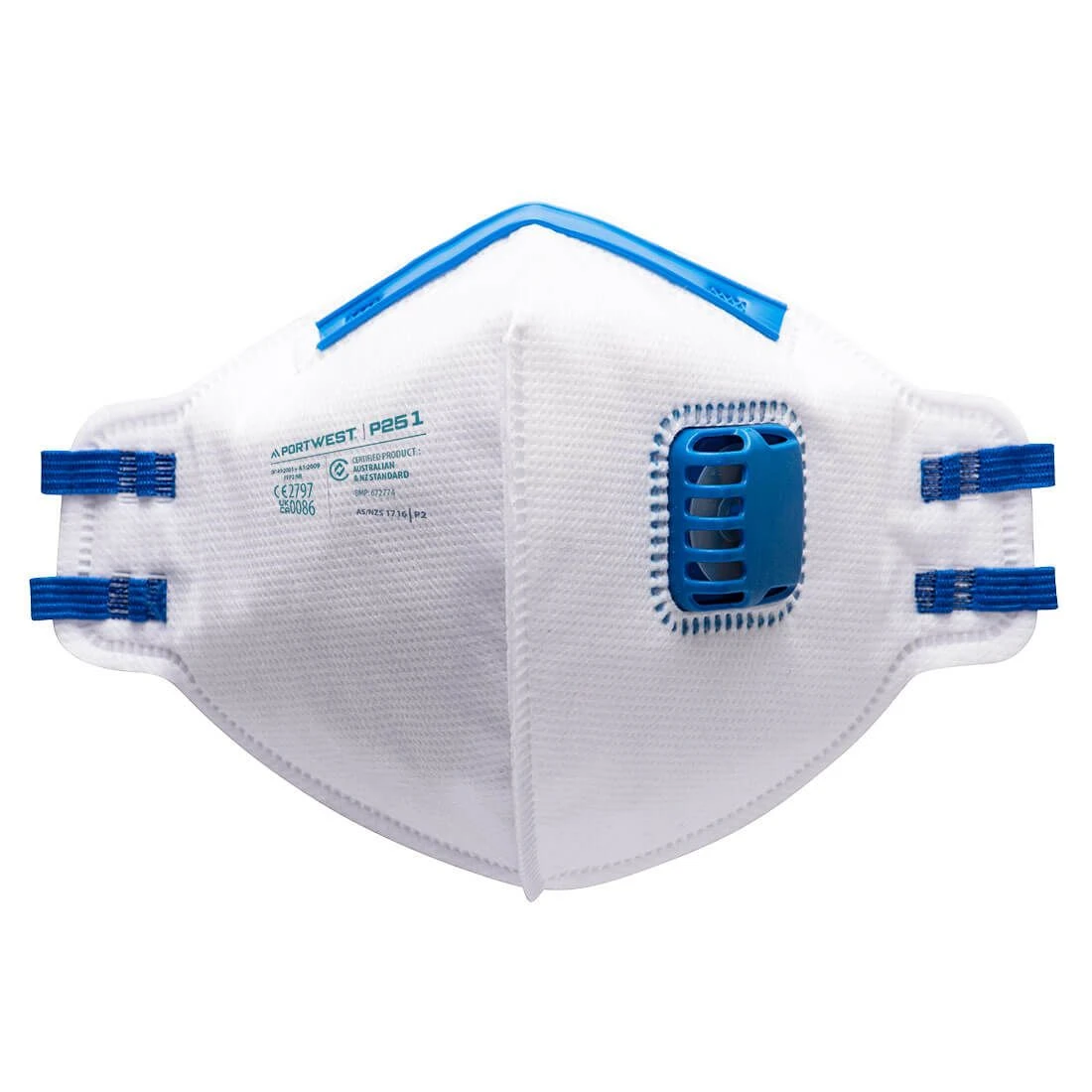 Portwest FFP2 Valved Fold Flat Respirator (Pk20) 3 Portwest FFP2 Valved Fold Flat Respirator (Pk20)