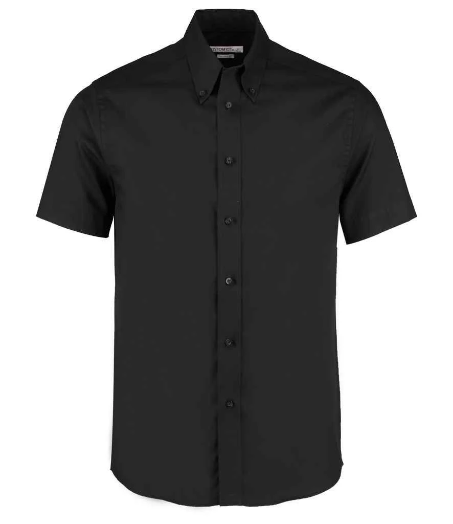 Kustom Kit Tailored Fit Short Sleeve Premium Oxford Shirt 4 Kustom Kit Tailored Fit Short Sleeve Premium Oxford Shirt - Image 2