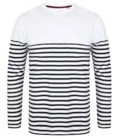 Front Row Unisex Long Sleeve Breton Striped T Shirt