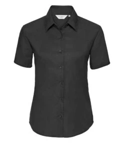 Russell Collection Ladies' Short Sleeve Tailored Oxford Shirt -XAMAX 1f7101a617cedb46238b3dc3b17e18e9e56cbe28e2c1f0e412781d6f4fcfde79
