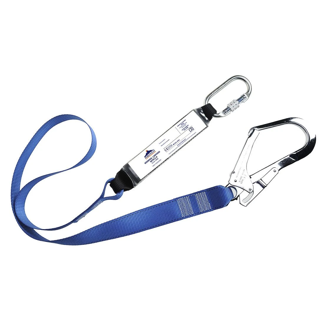 Portwest Single Webbing 1.8m Lanyard With Shock Absorber 3 Portwest Single Webbing 1.8m Lanyard With Shock Absorber