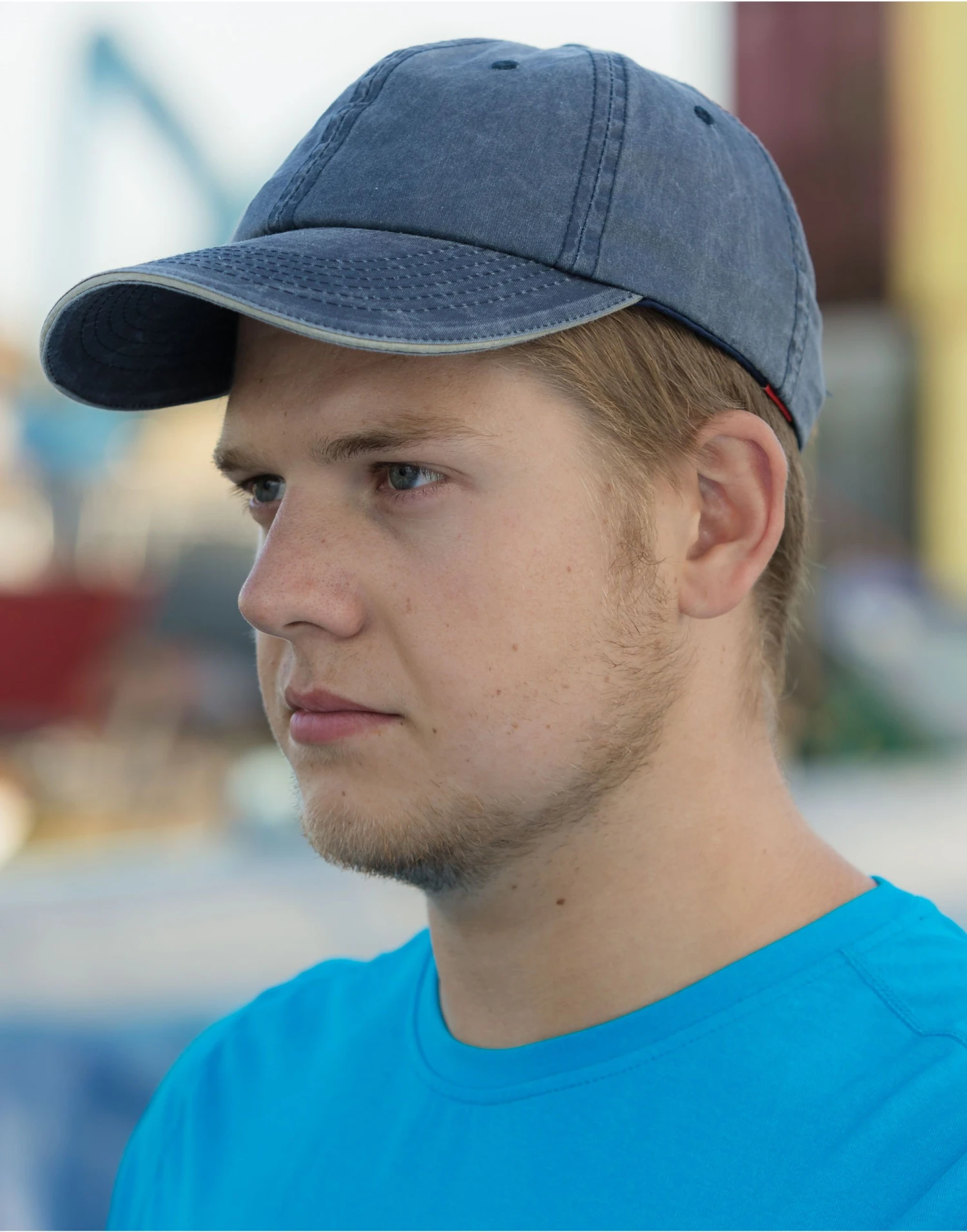 Result Headwear Washed Fine Line Cotton Cap With Sandwich Peak 5 Result Headwear Washed Fine Line Cotton Cap With Sandwich Peak - Image 3