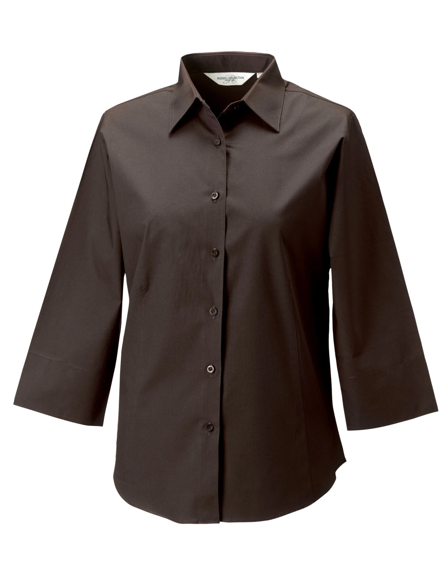 Russell Collection Ladies' 3/4 Sleeve Fitted Stretch Shirt 8 Russell Collection Ladies' 3/4 Sleeve Fitted Stretch Shirt - Image 6