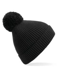 Beechfield Engineered Knit Ribbed Pom Pom Beanie