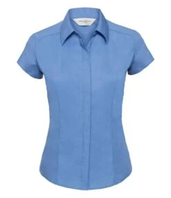 Russell Collection Ladies' Cap Sleeve Fitted Polycotton Poplin Shirt 24 Russell Collection Ladies' Cap Sleeve Fitted Polycotton Poplin Shirt -XAMAX 2880afa0fce4af7c5b9b33695634537d1813883762cdf0f9c8dc299b15ce1769